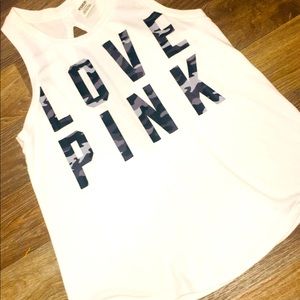 VS PINK TANK w/Opening In Back